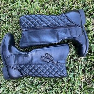 Girls Size 13 Black Quilted Arizona Tall Boots